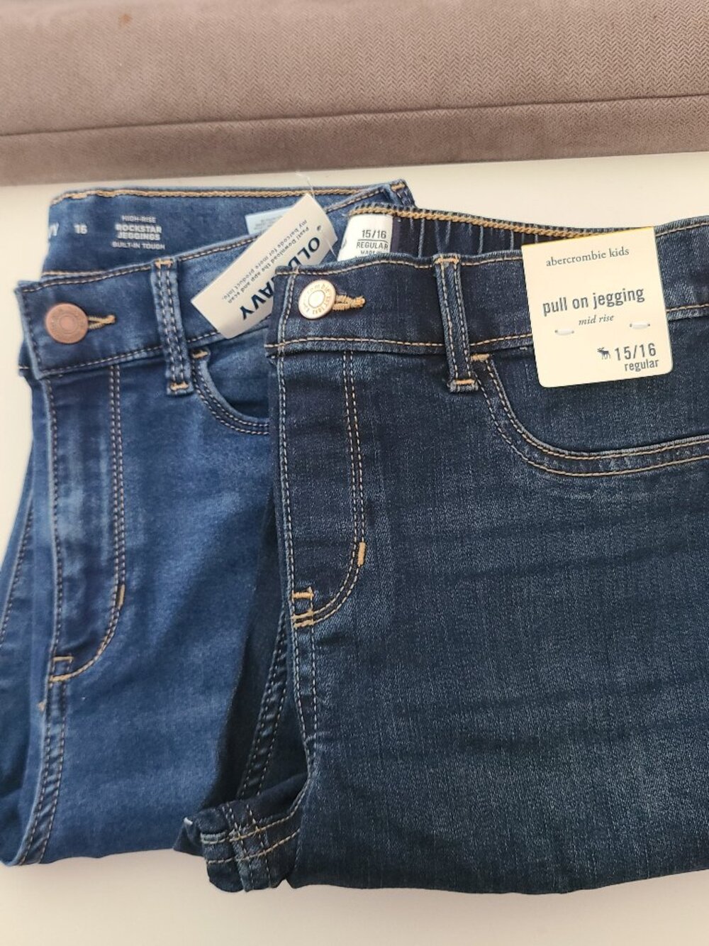 Lot Of 2 Abercrombie Kids Old Navy Sz 16 Girls Pull On & Rockstar Jean Jeggings